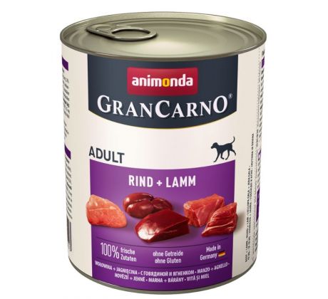 Animonda GRANCARNO dog adult hovädzie a jahňa konzerva 400g