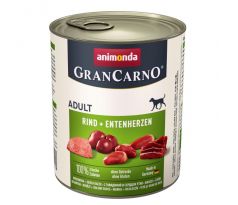 Animonda GRANCARNO dog adult hovädzie a kačacie srdiečka konzerva 400g