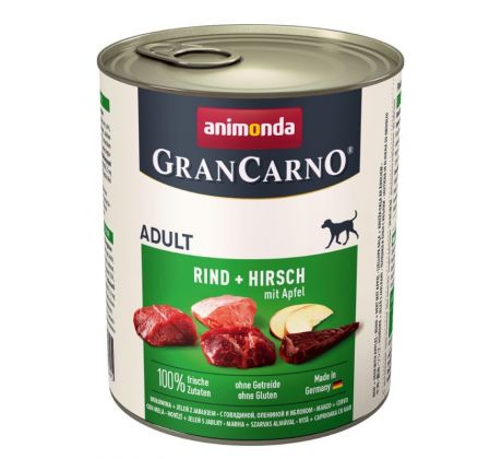 Animonda GRANCARNO dog adult hovädzie,jeleň,jablko konzerva 400g