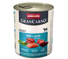 Animonda GRANCARNO dog adult hovädzie,losos,špenát konzerva 400g
