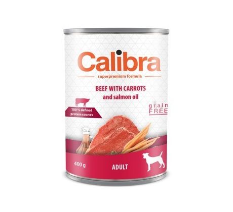 Calibra dog Adult Hovädzie s mrkvou 400 g