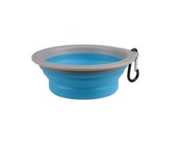 Karlie Travel bowl Bubo cestovná miska 0,625 l modro/sivá