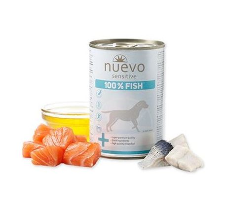 NUEVO dog Sensitive 100% Fish 375 g konzerva