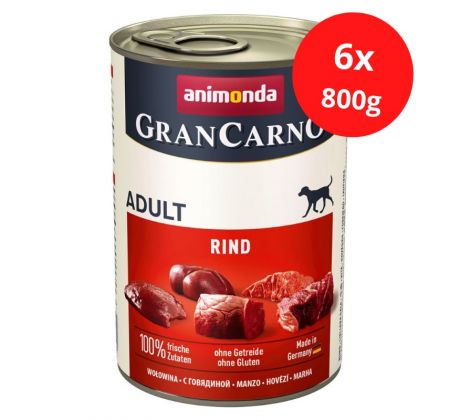 GranCarno Adult hovädzie mäso - 6x800 g